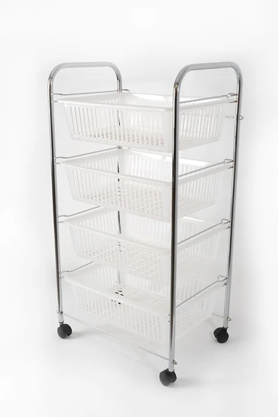 4 Katlı Sebzelik Krom Şeffaf ürün görseli 1