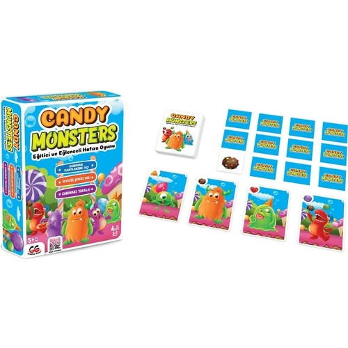 Creative Games Candy Monsters Eğitici Eğlenceli Hafıza Oyunu
