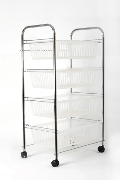 4 Katlı Sebzelik Krom Şeffaf - Resim 2