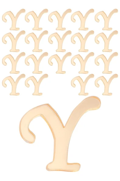 Aker Hediyelik 20 Adet Karışık Pleksi Harf 4cm Gold