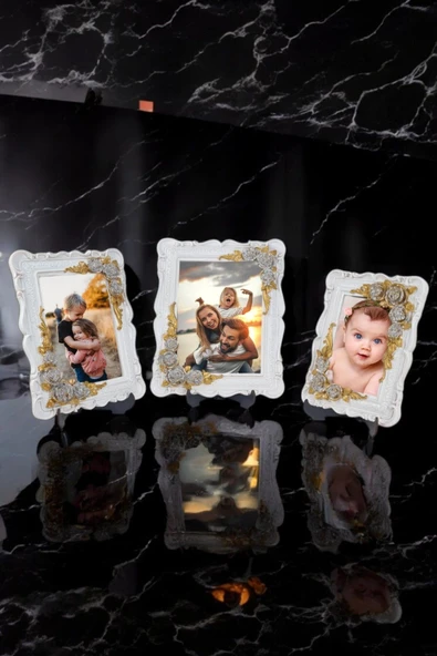 AYDİZAYN Üçlü Dekoratif Polyester Fotoğraf Çerçeveleri - 2