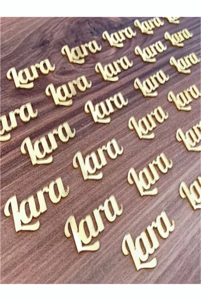 Pleksistore Pleksi Isim Etiket 4cm Isimli Gold Gümüş - 25 Adet - 3