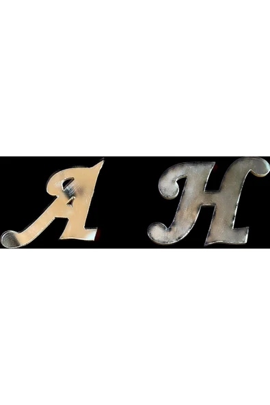 GÜVEN Pleksi Harf İsim Baş Harfler 2 Adet Nişan Tepsi Düğün Etiket