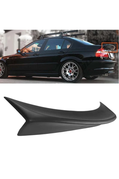 AYDİZAYN Bmw E46 Uyumlu Bagaj Üstü CSL Spoiler 4 Kapı Piano Black 1997-2006