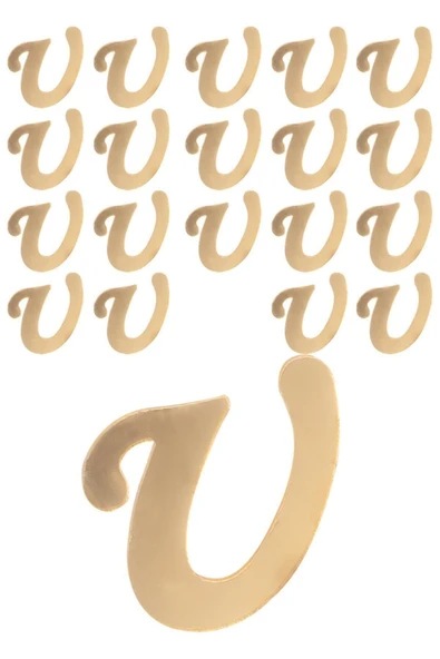 Aker Hediyelik 20 Adet Karışık Pleksi Harf 4cm Gold U