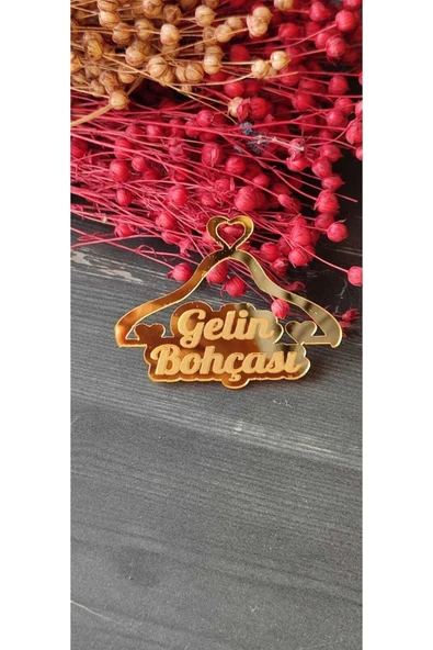 hoby shop Pleksi Gelin Bohçası Yazısı Bohça Süsü Gold 5 Adet