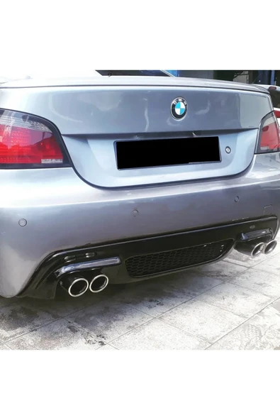 AYDİZAYN Bmw E60 - M5 - Rieger - Difüzör (Sağ Sol Çift Çıkış) Piano Black Vakum (2003-2010)