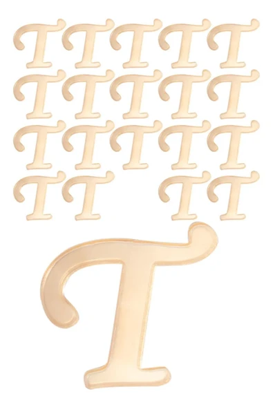 AYDİZAYN 20 Adet Karışık Pleksi Harf 4cm Gold