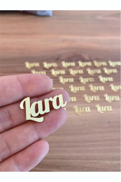 Pleksistore Pleksi Isim Etiket 4cm Isimli Gold Gümüş - 25 Adet