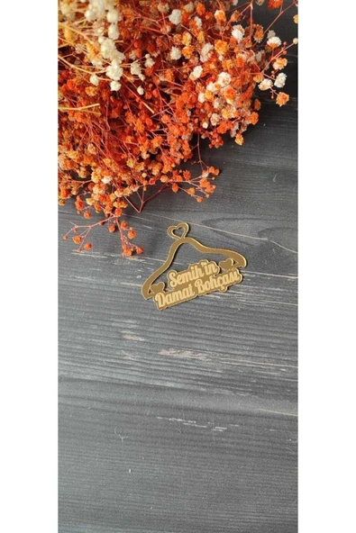 hoby shop Pleksi Damat Bohçası Yazısı Isme Özel Gold(5 Adet) - 3