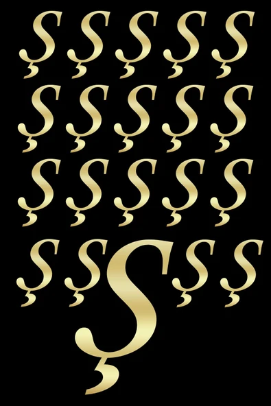 AYDİZAYN (Ş) 20 Adet Karışık Pleksi Harf 4cm Gold