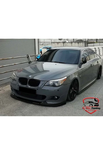 AYDİZAYN Bmw E60 - M Technic - Hamann - Flaplı Ön Tampon Ön Lip - Piano Black Vakum (2003-2010)