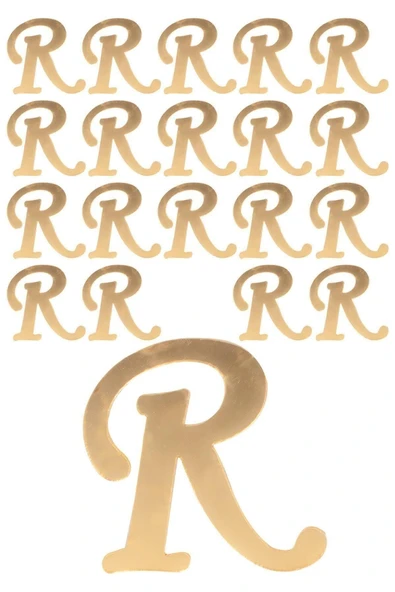 Aker Hediyelik 20 Adet Karışık Pleksi Harf 4cm Gold