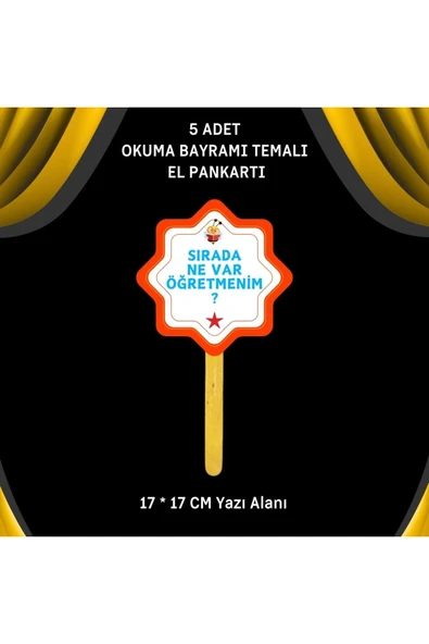 Ti PlayOKUMA BAYRAMI / ŞENLİĞİ TEMALI 10'lu EL PANKARTLARI - 2