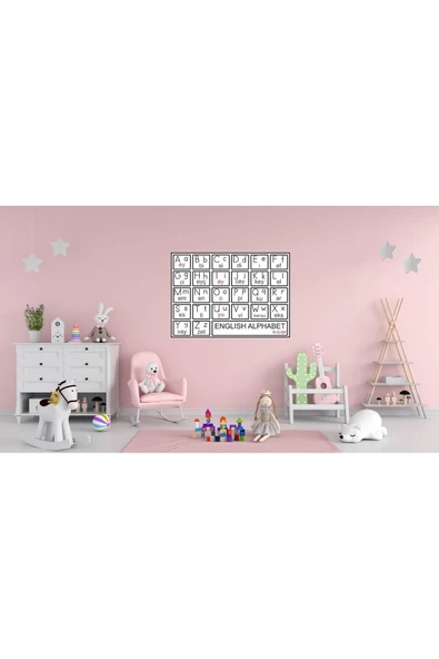 Ti Playİngilizce Alfabe Cetveli (ENGLISH ALPHABET) 50x70 cm Karton 01 - 1