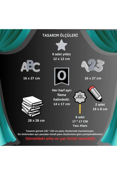 Ti PlayARTIK OKUYORUM YAZIYORUM PANO SÜSÜ EL PANKARTI SET - 2