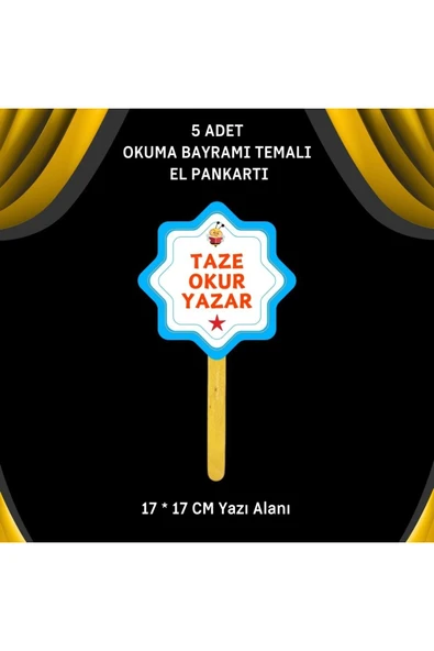 Ti PlayOKUMA BAYRAMI / ŞENLİĞİ TEMALI 10'lu EL PANKARTLARI - 5