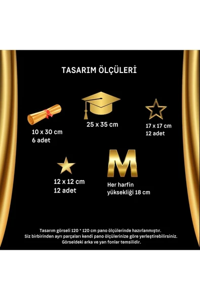 Ti PlayMEZUNİYET HATIRASI YAZILI PANO SÜSÜ - 2