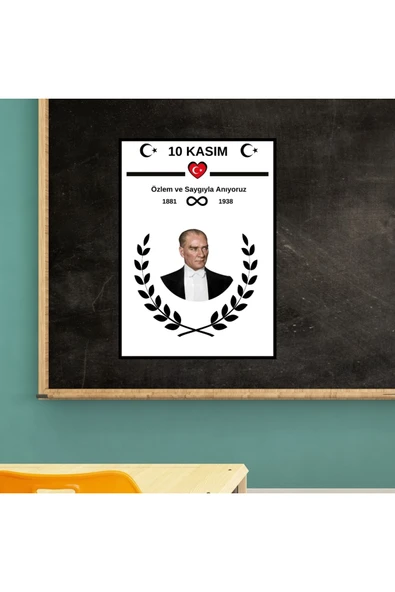 Ti Play10 Kasım Atatürk Afişi 50x70 cm Bristol Baskı 04 - 2