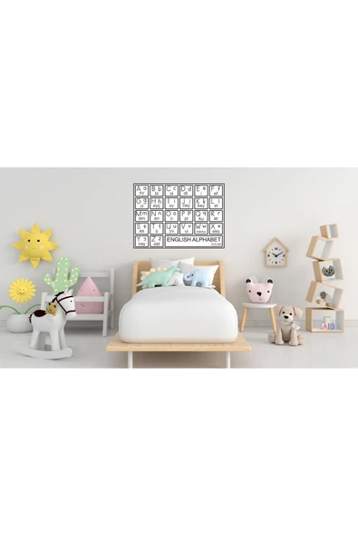 Ti Playİngilizce Alfabe Cetveli (ENGLISH ALPHABET) 50x70 cm Karton 01 - 2