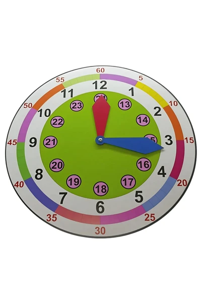 Ti Play1. ve 2.  Sınıf Saat  Etkinliği KARTON 48x48 cm - 1