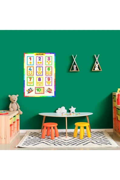 Ti PlayOkul Öncesi Sayı Tablosu 02 Bristol Baskı 50x70 cm ürün görseli