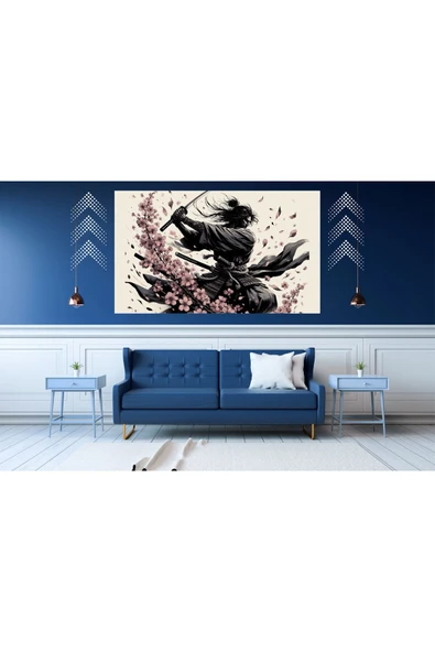 Ti PlayTİ-PLAY SAMURAY AİLEYİ KORU 60X90CM MODERN PVC ÇERÇEVESİZ TABLO - 1