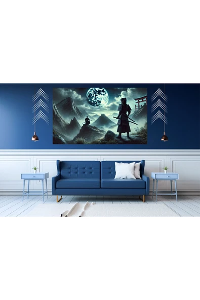 Ti PlayTİ-PLAY AY IŞIĞINDA NÖBET 60X90CM MODERN SAMURAY PVC ÇERÇEVESİZ TABLO - 1