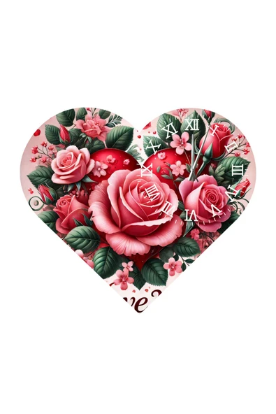 Ti PlayTİ-PLAY KS61 KALP ŞEKLİNDE 30X30 CM HEDİYELİK DUVAR SAATİ - 1