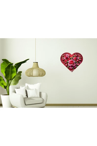 Ti PlayTİ-PLAY KS23 KALP ŞEKLİNDE 30X30 CM HEDİYELİK DUVAR SAATİ - 2