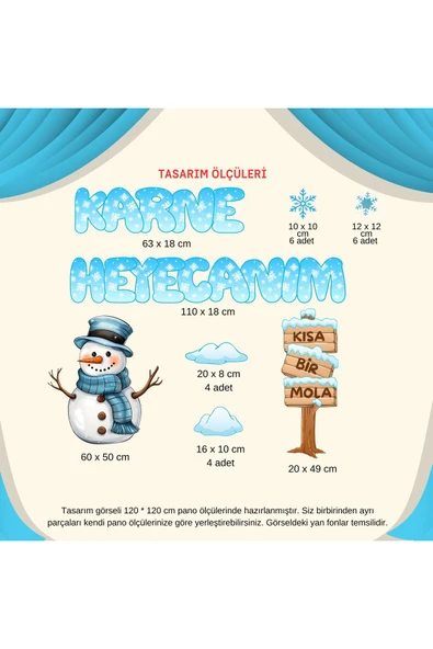 Ti PlayKarne Günü okul Pano Süsü ( Karne Heyecanım yazılı) - 2