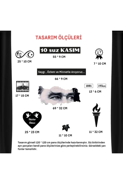 Ti Play10 Kasım Atatürk'ü Anma Okul Panosu Tasarımı - 2