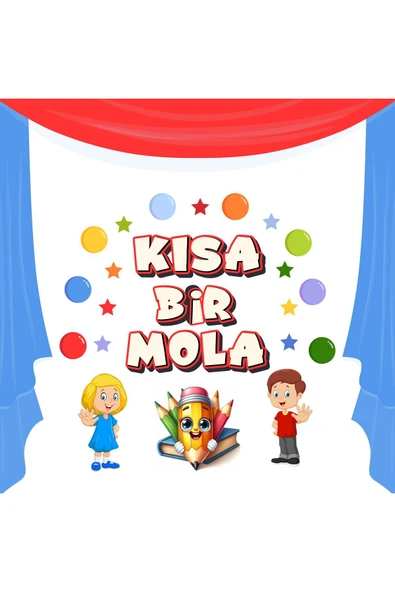 Ti PlayKarne Günü Okul Pano Süsü ( Kısa Bir Mola yazılı) Kırmızı