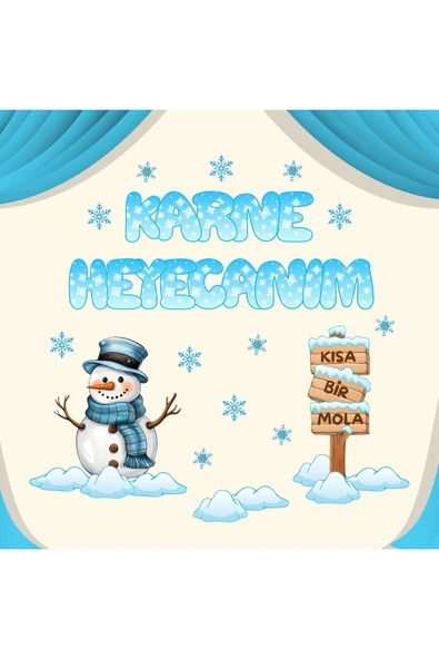 Ti PlayKarne Günü okul Pano Süsü ( Karne Heyecanım yazılı)