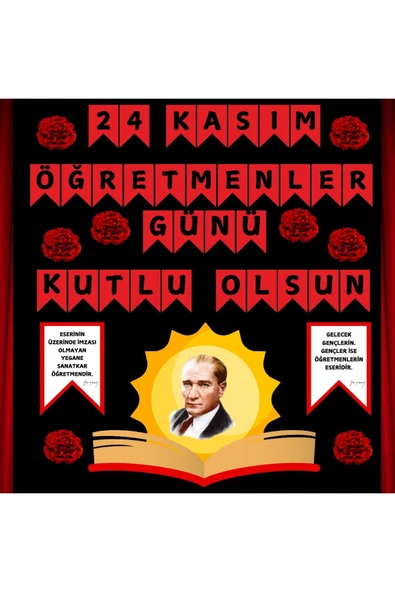 Ti Play24 KASIM ÖĞRETMENLER GÜNÜ PANO SÜSÜ KİTAPLI - 1