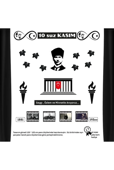 Ti Play10 Kasım Atatürk'ü Anma Okul Panosu Tasarımı - 1