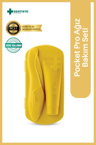Dentiste Pocket Pro Susuz Fırçalama Seyahat Seti (Sarı)