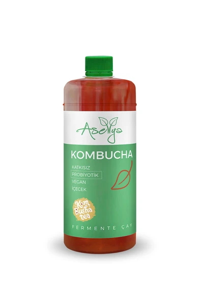 ASELLYA SAĞLIKLI YAŞAM DOĞAL FERMENTE KOMBUCHA ÇAYI – SOĞUK DEMLEME – EV YAPIMI LEZZET 3 X