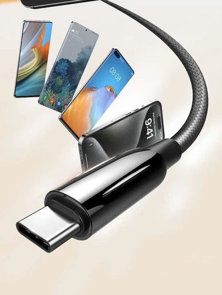 240W USB C Tipi C Kablo Pd3.1 48V 5A Süper Hızlı Şarj Kablosu Tip C iPhone Xiaomi Samsung Macbook - 4
