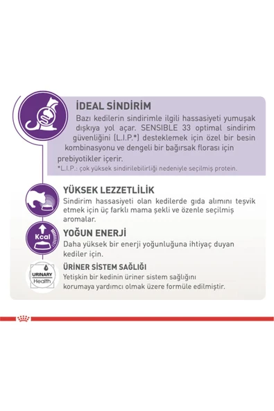 Royal Canin Sensible33 Sindirim Hassasiyeti Olan Kediler Için Yetişkin Kuru Kedi Maması 15kg - 2