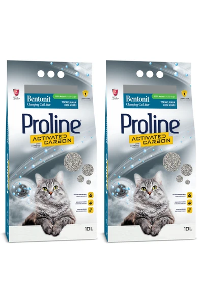 Pro Line Aktif Karbonlu Topaklanan Kedi Kumu 10 Lt X 2 Adet - 2