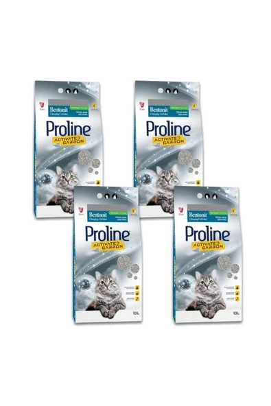 Pro Line Aktif Karbon Kedi Kumu 10 Lt X 4 Adet