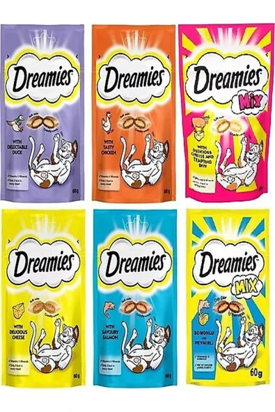 Dreamies Kedi Ödülü Karışık Avantaj Paketi 6'lı