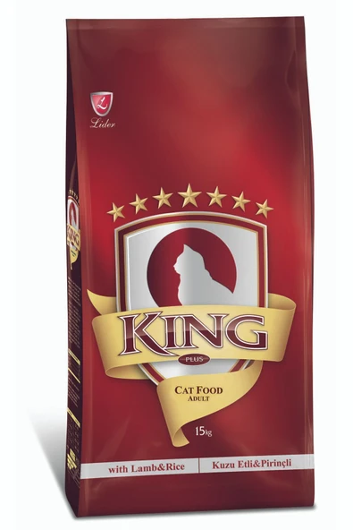 Lider King Kuzu Etli Ve Pirinçli Yetişkin Kedi Maması -15 Kg