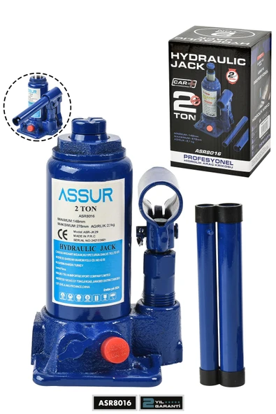 Assur 2 Ton Oto Kriko Araç Kaldırma Krikosu Şişe Kriko Hidrolik Kaldırma ürün görseli