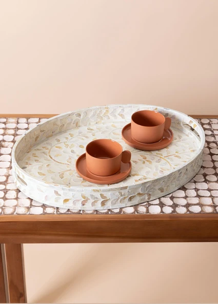 The Mia Sedef Oval Tepsi 45x33x6cm TLC0079 - 3