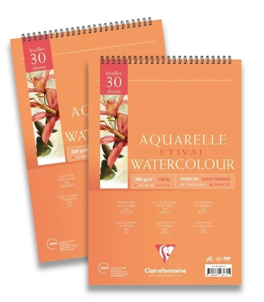 Clairefontaine Etival  300gr Suluboya Blok A4 30 Yaprak Spralli ürün görseli 1