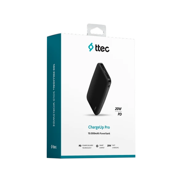 Ttec Chargeup Pro 10.000MAH Pd 20W Taşınabilir Hızlı Şarj Aleti Powerbank - Siyah - 2