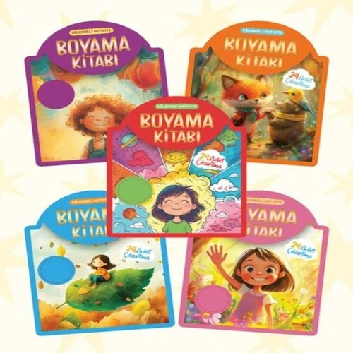 Çıkartmalı Boyama Kitabı - 5 Set ürün görseli