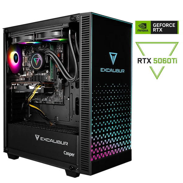 Casper Excalibur E65L.147F-EXT0X-0RD Intel Core i7-14700F 64GB RAM 2TB SSD Nvidia GeForce RTX 5060TI Freedos - 1